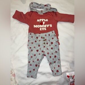 Rabbit and Bear 0-3m outfit with headband